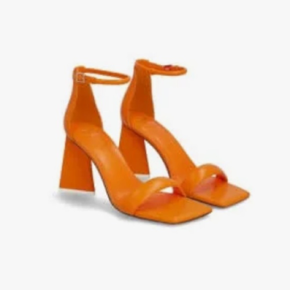 Marc Fisher Denny Leather Sandal 7.5 Orange - Picture 5 of 14